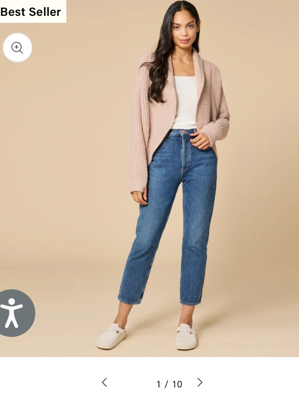 Softies Waffle Marshmallow Cocoon Cardigan - Large - NWT - Coco Color